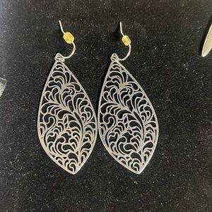 Silver Tone Filigree Earrings